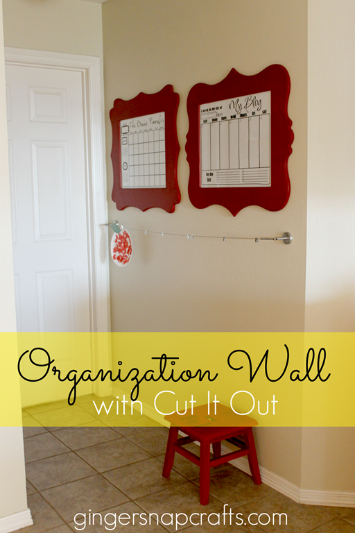 Organization Wall at GingerSnapCrafts.com with Cut It Out #frames #diy #organization #spon