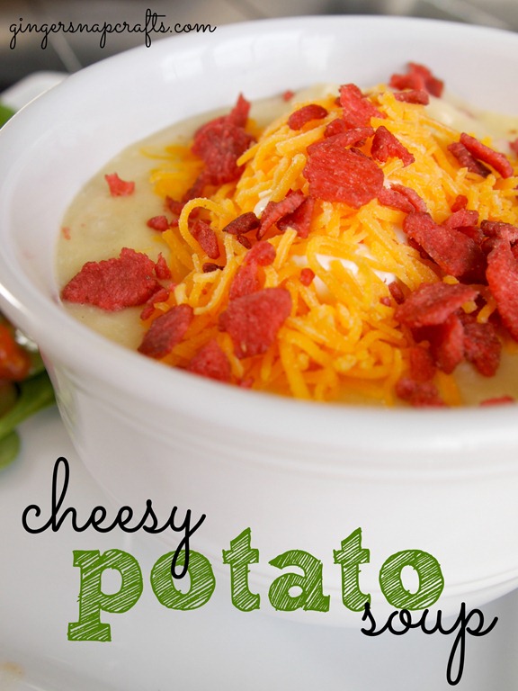 cheesy potato soup from GingerSnapCrafts.com #recipe