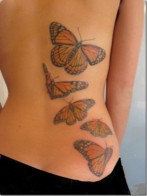 face tatto borboleta