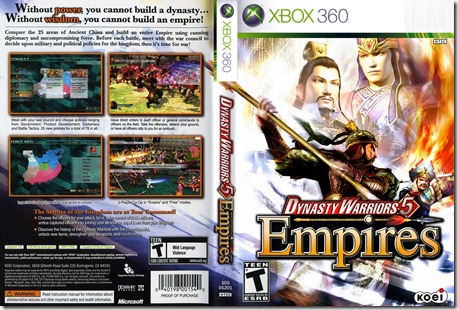 Dynasty Warriors 5 Empires COVER