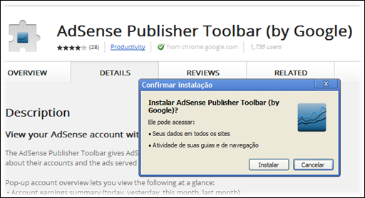 adsense publisher toolbar