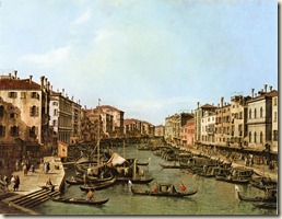 Canaletto Le Grand Canal vu du pont du Rialto - 1735