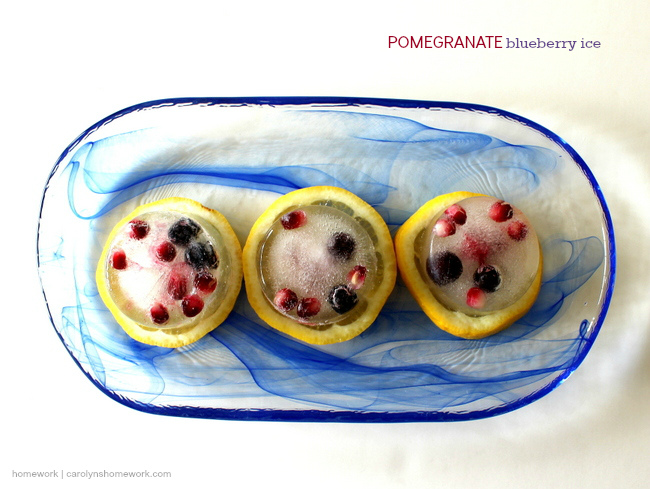 Pomegranate Blueberry Ice by homework | carolynshomework.com 