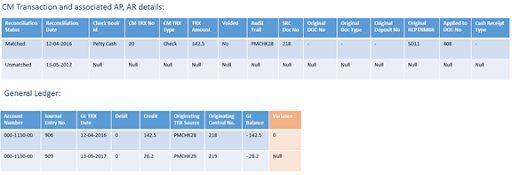 dynamics gp essentials reconcile check books to general check ledger books