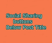 Add Horizontal fixed floating social buttons below post title