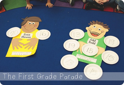 Number Names Worksheets odd and even year 2 : The First Grade Parade: Odd Todd & Even Steven