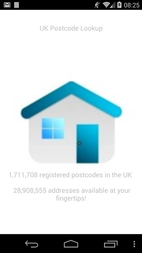 Android application UK Postcode Lookup screenshort