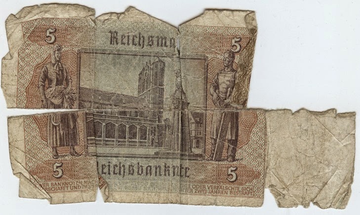 German Bank Note 1942 Back