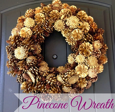 Pinecone wreath cover