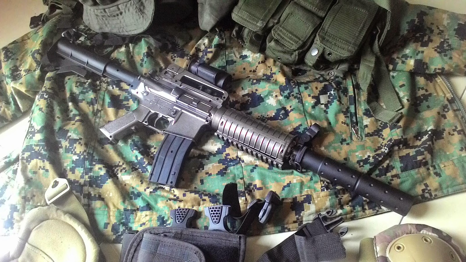 MODEL SENAPAN ANGIN: Jual airsoft gun spring m4 navy murah