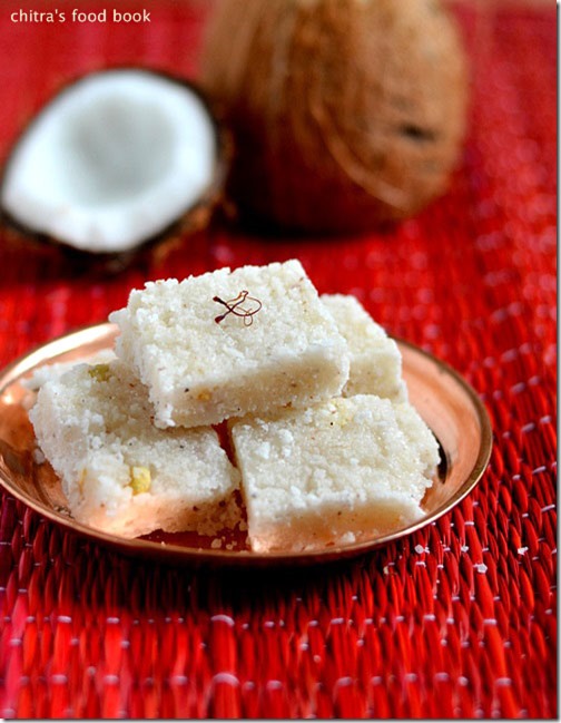 Thengai Burfi Recipe South Indian Coconut Burfi Easy Diwali Sweets Chitra S Food Book