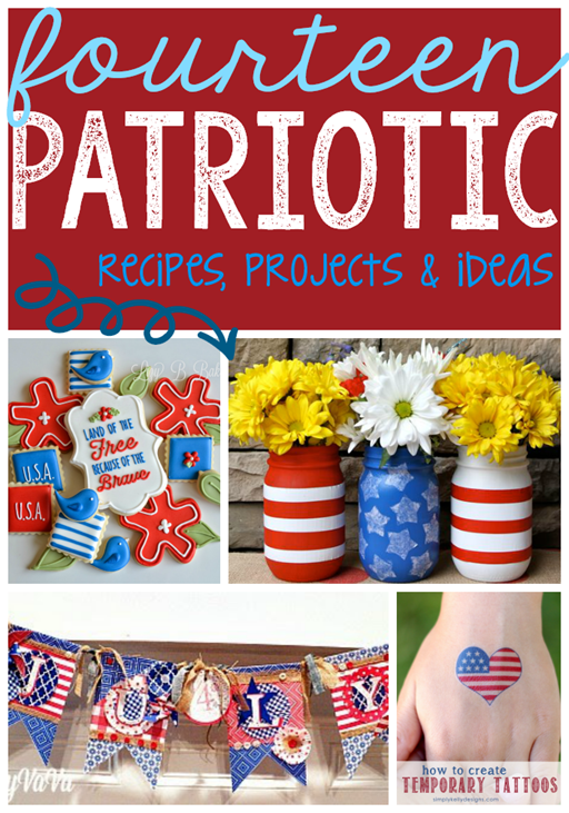 14 Patriotic Recipes, Projects & Ideas at GingerSnapCrafts.com #linkparty #features#4thofJuly