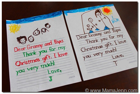 Christmas Thank You Letter for Little Ones (FREE Tracing Printable)
