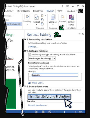 Restrict Editing Options (Word, Excel, PowerPoint )