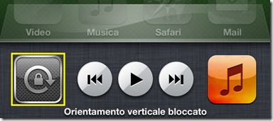 Pulsante per bloccare l'orientamento verticale dell' iPhone e iPod touch