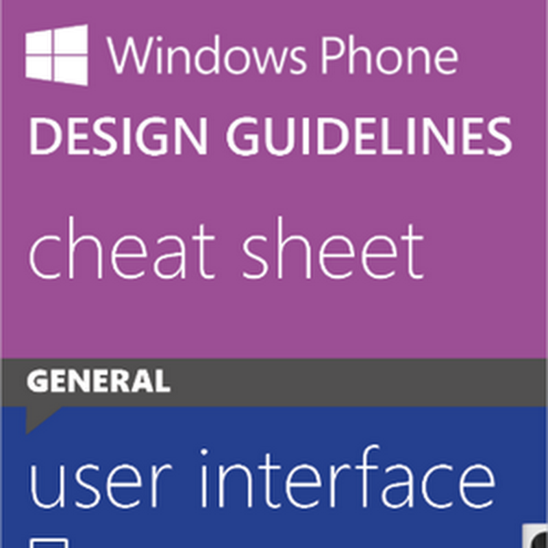Cheat sheet para aprender a diseñar en Windows Phone 8