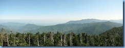 0319 Tennessee-North Carolina border - Smoky Mountain National Park - Clingmans Dome Rd - Observation Tower on top Clingmans Dome - Northern view Stitch
