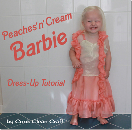 peaches and cream barbie dress