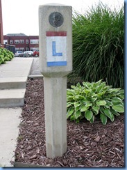 4278 Indiana - South Bend, IN - Lincoln Highway (Washington St) - concrete marker in front of Remedy Building  - LHA National Office