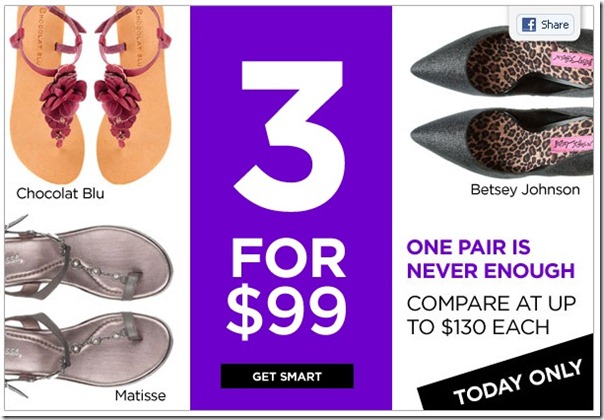 smartbargains 3x1 zapatos