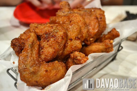 Chicken wings in Soy Garlic and Spicy flavors at BonChon Chicken