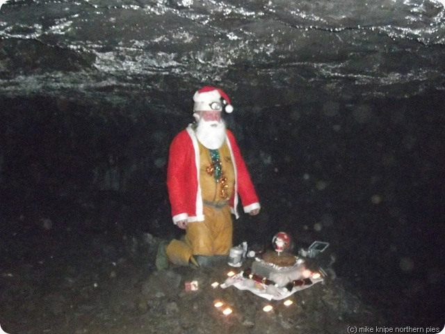 santa in his grotto