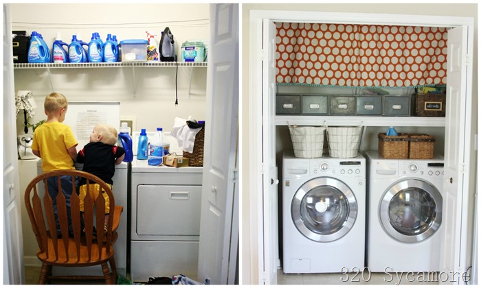 laundry closet before after