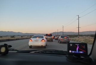 No matter how we try to get back across the valley, there always seems to be construction slowdowns