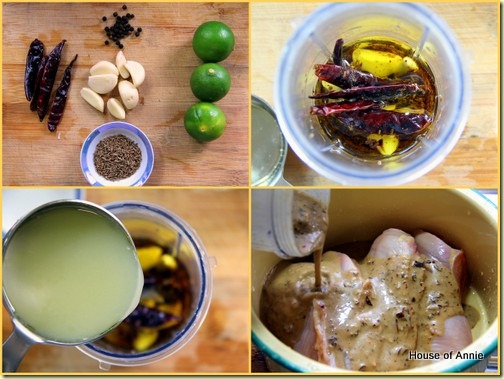 Ingredients for chicken fajita marinade
