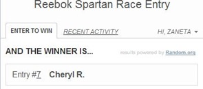 Reebok Spartan Race Entry Giveaway Winner