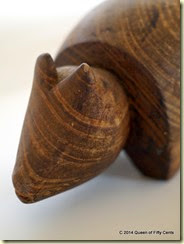 hand carved armadillo