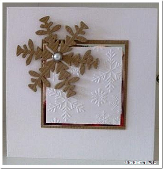 Die cut snowflake Christmas Card
