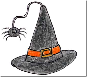 Manualidades: Sombrero de bruja para halloween - Colorear dibujos infantiles