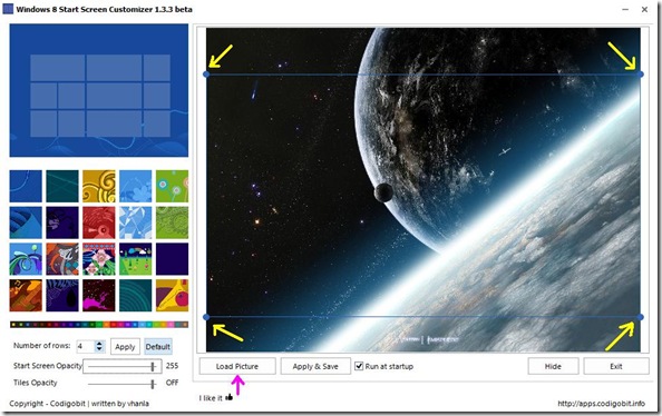 Windows 8 Start Screen Customizer
