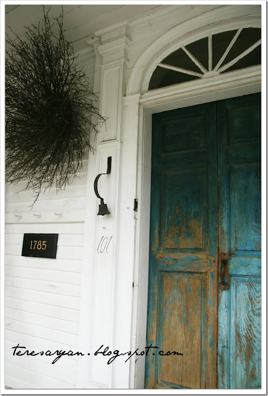 blue patina front door