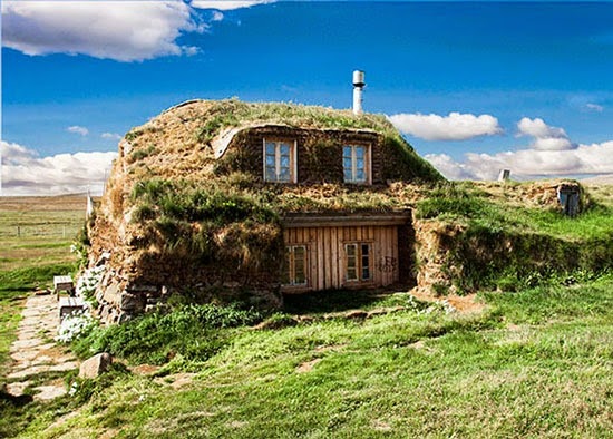 Real-Life Hobbit House: Traditional House in Iceland.