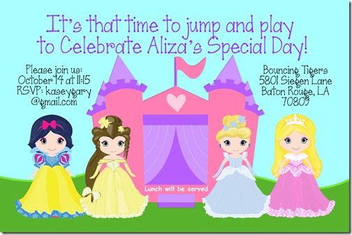 aliza's 3 year old party invite