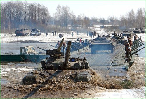 Украинские военные на учениях