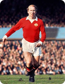 Sir Bobby Charlton in action for his English nation