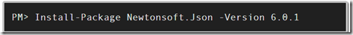 Nuget Pacake command for JSON.NET
