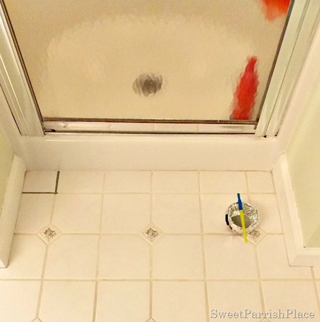 Bathroom grout before3