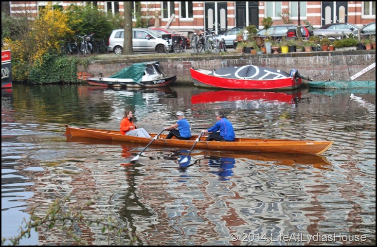 rowing in the canal