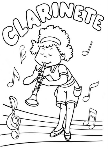 instrumentos musicales para colorear para niños