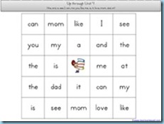 You Can Read Sight Words Unit Review BINGO2