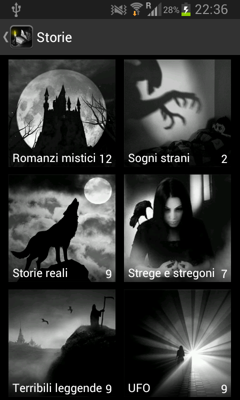 Android application Scary Stories screenshort