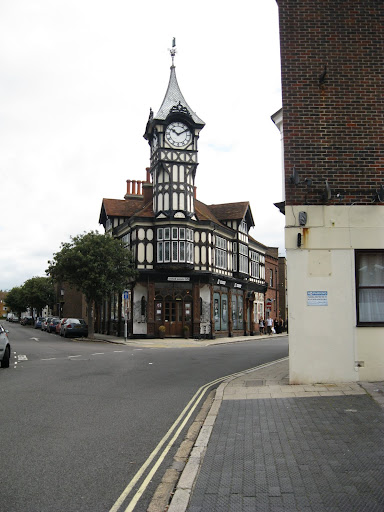 Clock tower near where Ebezner chapel was