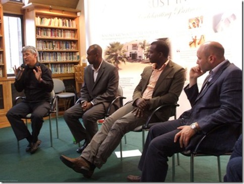 Carl Wilkens, Jean-Francois Gisimba, Freddy Mutanguha and James Smith