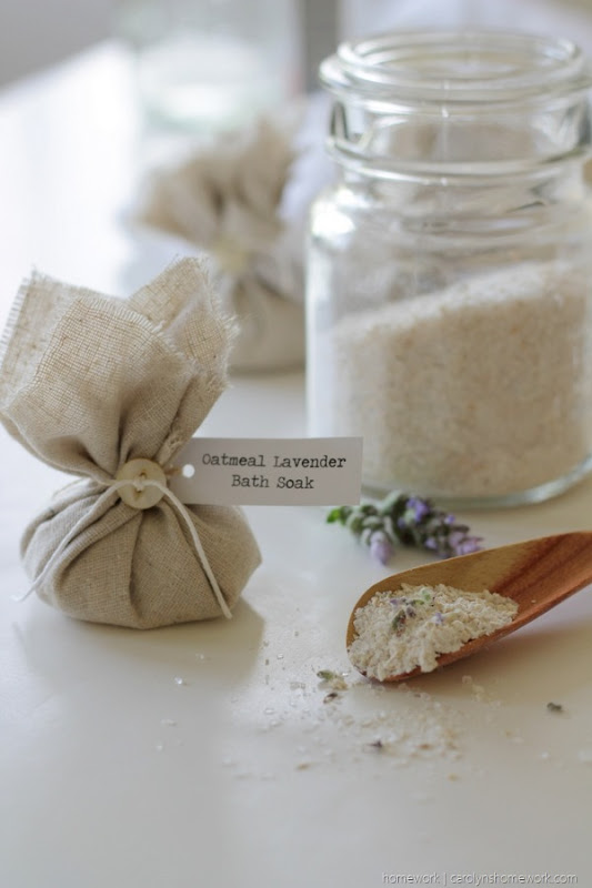 Oatmeal Lavender Bath Soak - Homemade Bath Salts