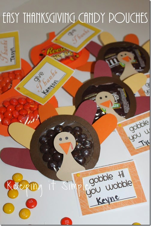 Easy Thanksgiving Candy Pouches