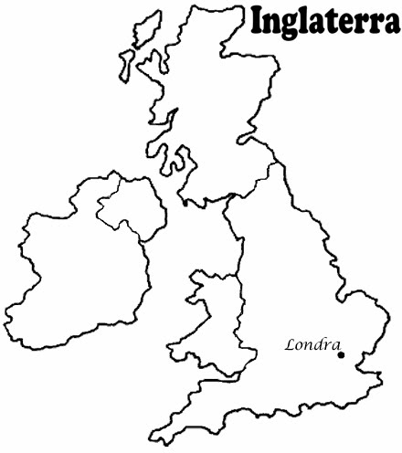 Mapa De Inglaterra Para Colorear
